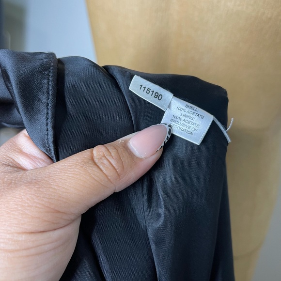 Ann Taylor A Line Black Satin strapless Dress - Picture 8 of 10